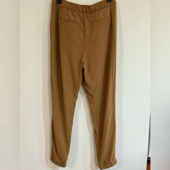 BODEN Brown Khaki Viscose Joggers - Picture 3 of 7